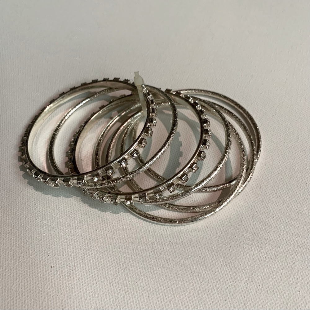 NWOT! Set of Silver Bracelets Costume Jewelry